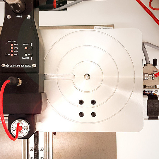Jandel Engineering Ltd / RM3000 Picture shows a Four-point measurement system "Jandel Engineering Ltd /RM3000"
