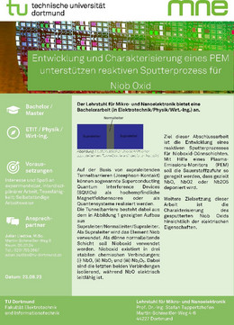 Entwicklung und Charakterisierung eines PEM unterstützten, reaktiven Sputterprozesses für Niob Oxid
